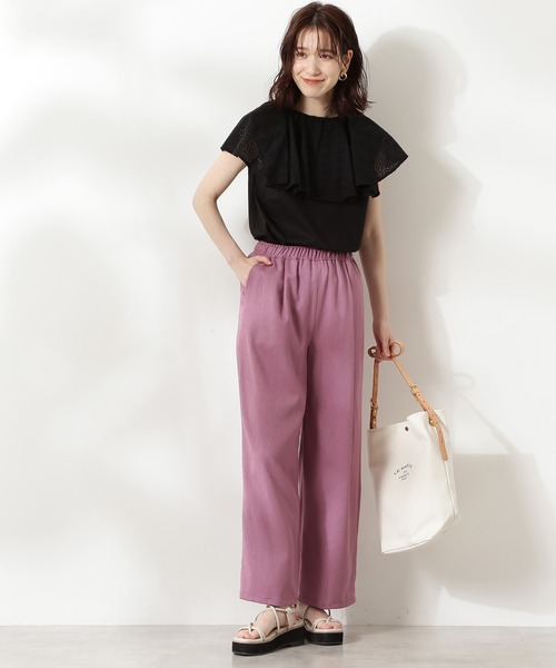 N.(N. Natural Beauty Basic)(エヌエヌナチュラルビューティーベーシック)の「【S Size Line】◆アリシア麻調リラックスパンツ(その他パンツ・レディース・グリーン/ピンク/オフホワイト/ベージュ・SMALL/MEDIUM)」の15枚目の写真