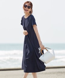 J.PRESS（ジェイプレス）の「【UVケア・消臭効果・接触冷感】コンパクトコットンスムース ワンピース（ワンピース）」
