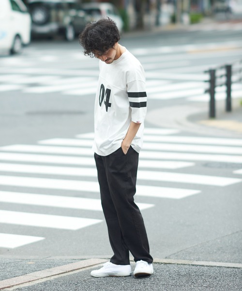 CIAOPANIC TYPY（チャオパニックティピー）の「USAコットンナンバリングフットボールTee（Tシャツ/カットソー・メンズ・ホワイト/ブラック・MEDIUM/LARGE）」の15枚目の写真