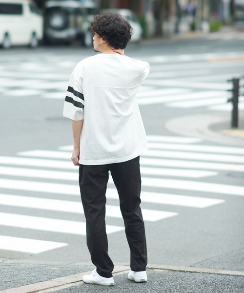 CIAOPANIC TYPY（チャオパニックティピー）の「USAコットンナンバリングフットボールTee（Tシャツ/カットソー・メンズ・ホワイト/ブラック・MEDIUM/LARGE）」の9枚目の写真