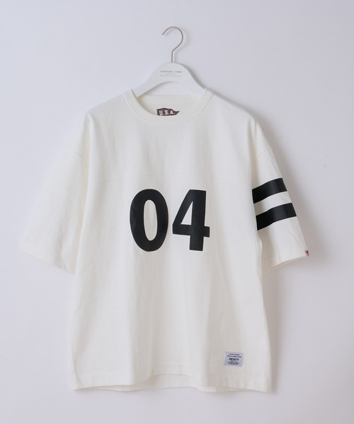 CIAOPANIC TYPY（チャオパニックティピー）の「USAコットンナンバリングフットボールTee（Tシャツ/カットソー・メンズ・ホワイト/ブラック・MEDIUM/LARGE）」の5枚目の写真