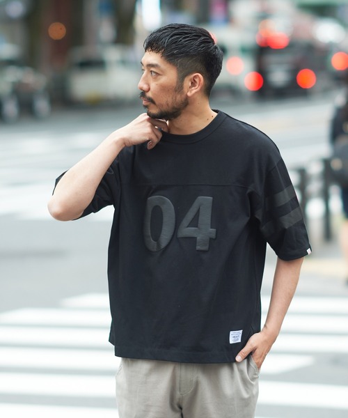 CIAOPANIC TYPY（チャオパニックティピー）の「USAコットンナンバリングフットボールTee（Tシャツ/カットソー・メンズ・ホワイト/ブラック・MEDIUM/LARGE）」の17枚目の写真