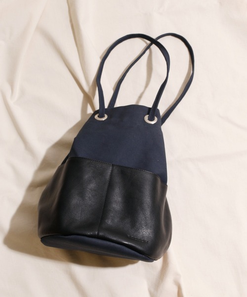 レザーキャンバス・巾着バック 即納 キャンバス巾着トート[巾着バッグ 巾着 日本製 帆布鞄 ミニ