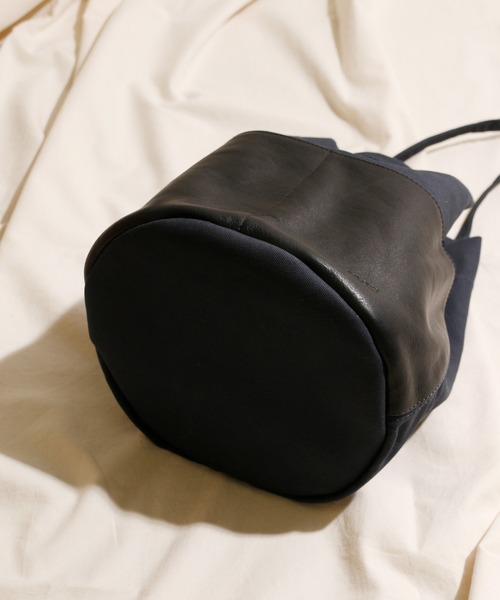 BICASH ビカーシ / キャンバスレザー巾着バッグ / B856（トートバッグ