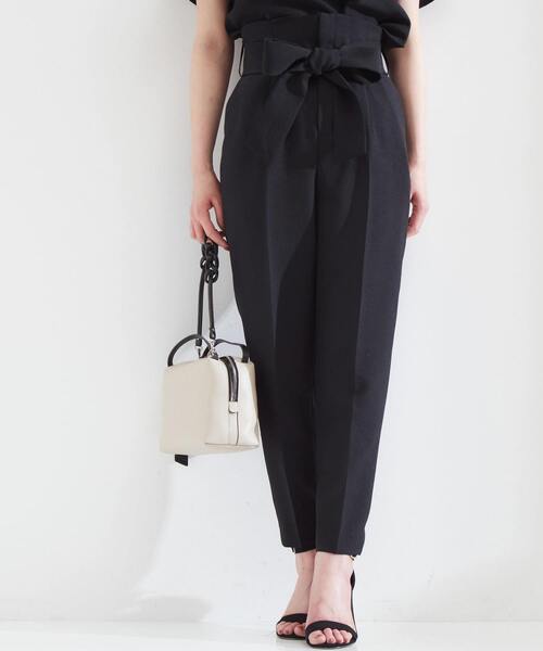 Tiara（ティアラ）の「麻調ハイウエストテーパードパンツ（その他パンツ・レディース・グリーン/ブラウン/ブラック・M/L/S）」の14枚目の写真