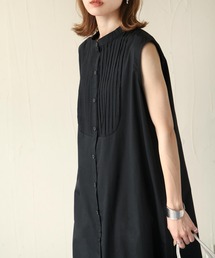 Chillfar | ピンタックフレンチスリーブシャツワンピース(シャツワンピース)