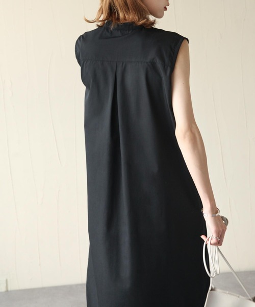 Chillfar(チルファー)の「ピンタックフレンチスリーブシャツワンピース(シャツワンピース・レディース・ホワイト/ブラック・FREE)」の12枚目の写真