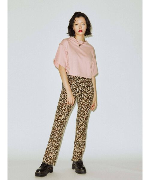 jouetie(ジュエティ)の「クロップドシャーリング2WAYトップス(Tシャツ/カットソー・レディース・オフホワイト/ブラック/ピンク・MEDIUM)」の20枚目の写真