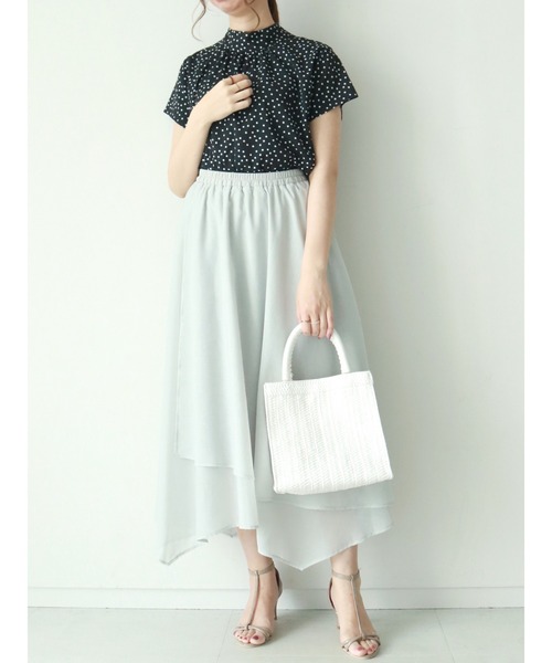 Te chichi（テチチ）の「シアーイレヘムギャザースカート（スカート・レディース・パープル/グレー/モカ・ﾌﾘ-）」の6枚目の写真