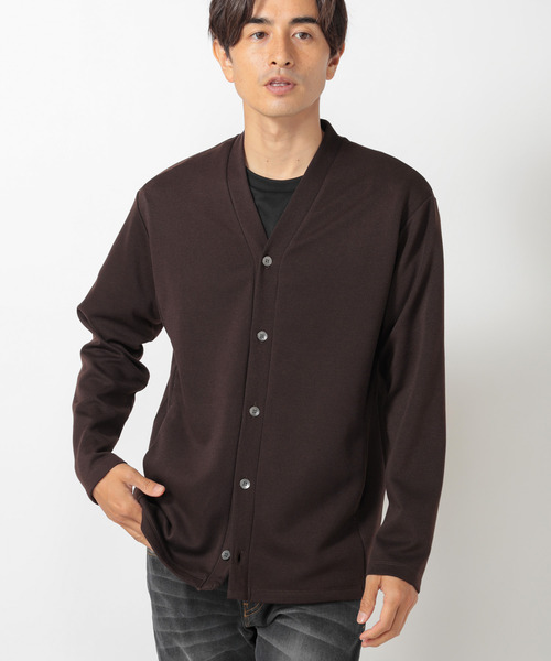 UNION STATION（ユニオンステーション）の「【カルゼマテリアル】ストレッチ5ボタンカーディガン（カーディガン/ボレロ・メンズ・ブラック/ブラウン/ブルー・LL/M/L）」の15枚目の写真