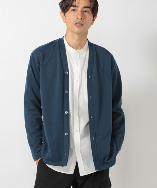 UNION STATION（ユニオンステーション）の「【カルゼマテリアル】ストレッチ5ボタンカーディガン（カーディガン/ボレロ・メンズ・ブラック/ブラウン/ブルー・LL/M/L）」の20枚目の写真