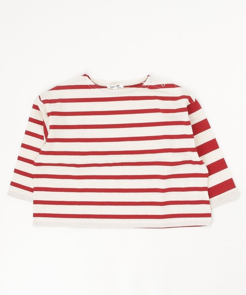 B:MING by BEAMS（ビーミングバイビームス）の「B:MING by BEAMS / ボートネック ボーダー Tシャツ（90~140cm）（Tシャツ/カットソー・キッズ・ベージュ/ブルー/グリーン/カーキ/レッド/オリーブ/ブラウン/イエロー/ブラック/ブルー系その他3/オレンジ系その他6・90/100/110/120/130/140/150）」の10枚目の写真