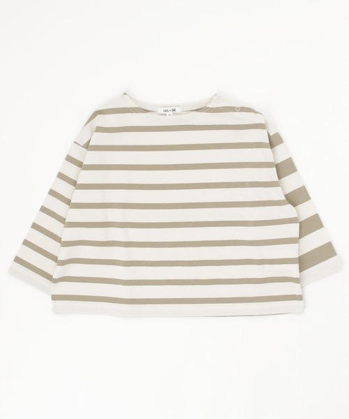 B:MING by BEAMS（ビーミングバイビームス）の「B:MING by BEAMS / ボートネック ボーダー Tシャツ（90~140cm）（Tシャツ/カットソー・キッズ・ベージュ/ブルー/グリーン/カーキ/レッド/オリーブ/ブラウン/イエロー/ブラック/ブルー系その他3/オレンジ系その他6・90/100/110/120/130/140/150）」の5枚目の写真