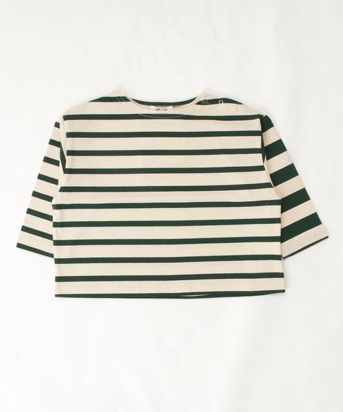 B:MING by BEAMS（ビーミングバイビームス）の「B:MING by BEAMS / ボートネック ボーダー Tシャツ（90~140cm）（Tシャツ/カットソー・キッズ・ベージュ/ブルー/グリーン/カーキ/レッド/オリーブ/ブラウン/イエロー/ブラック/ブルー系その他3/オレンジ系その他6・90/100/110/120/130/140/150）」の6枚目の写真