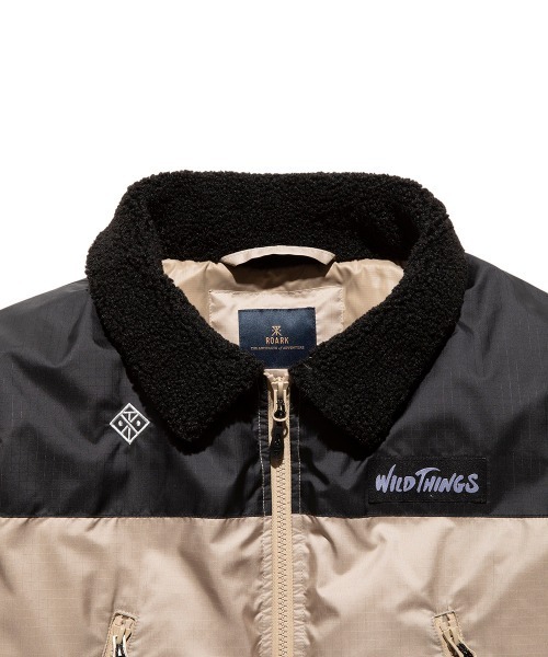 ROARK REVIVAL（ロアークリバイバル）の「【ROARK】ROARK x WILDTHINGS - HAPPY JACKET 2TONE（ダウンジャケット/コート・メンズ・ベージュ/ブラック・MEDIUM/X-LARGE/LARGE）」の19枚目の写真