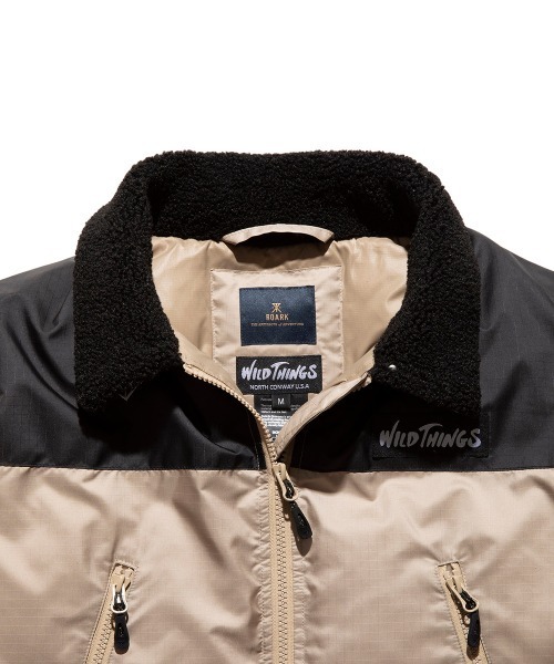 ROARK REVIVAL（ロアークリバイバル）の「【ROARK】ROARK x WILDTHINGS - HAPPY JACKET 2TONE（ダウンジャケット/コート・メンズ・ベージュ/ブラック・MEDIUM/X-LARGE/LARGE）」の20枚目の写真