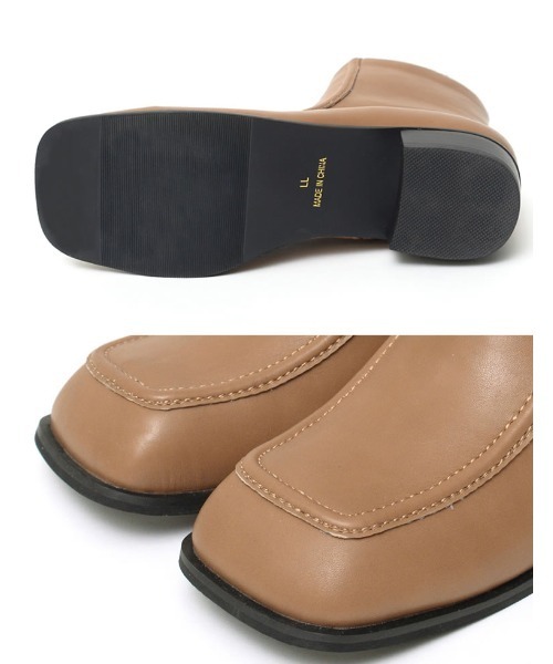 Re:EDIT（リエディ）の「スクエアトゥミドルブーツ（ブーツ・レディース・ブラック/ブラウン/アイボリー/ボルドー/カーキ/ベージュ・LARGE/SMALL/XX-LARGE/MEDIUM/X-LARGE）」の19枚目の写真