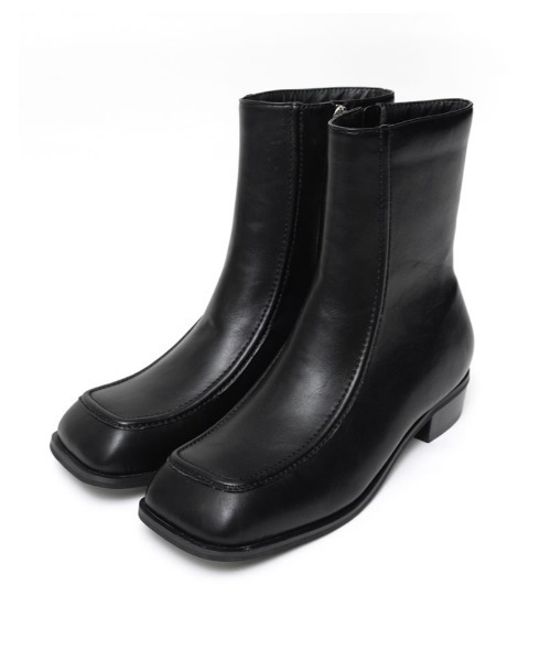 Re:EDIT（リエディ）の「スクエアトゥミドルブーツ（ブーツ・レディース・ブラック/ブラウン/アイボリー/ボルドー/カーキ/ベージュ・LARGE/SMALL/XX-LARGE/MEDIUM/X-LARGE）」の20枚目の写真