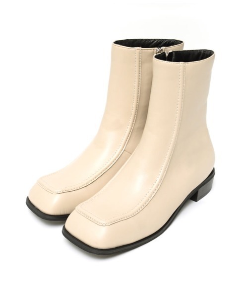 Re:EDIT（リエディ）の「スクエアトゥミドルブーツ（ブーツ・レディース・ブラック/ブラウン/アイボリー/ボルドー/カーキ/ベージュ・LARGE/SMALL/XX-LARGE/MEDIUM/X-LARGE）」の21枚目の写真