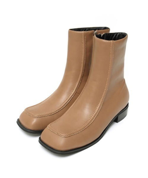 Re:EDIT（リエディ）の「スクエアトゥミドルブーツ（ブーツ・レディース・ブラック/ブラウン/アイボリー/ボルドー/カーキ/ベージュ・LARGE/SMALL/XX-LARGE/MEDIUM/X-LARGE）」の22枚目の写真