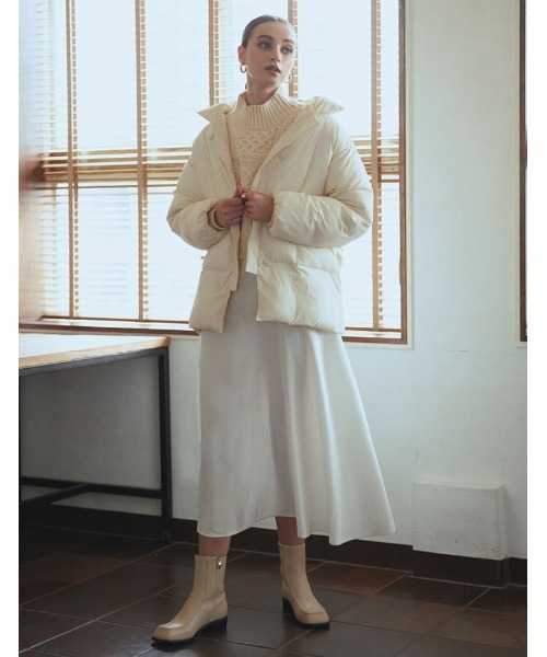 Re:EDIT（リエディ）の「スクエアトゥミドルブーツ（ブーツ・レディース・ブラック/ブラウン/アイボリー/ボルドー/カーキ/ベージュ・LARGE/SMALL/XX-LARGE/MEDIUM/X-LARGE）」の11枚目の写真