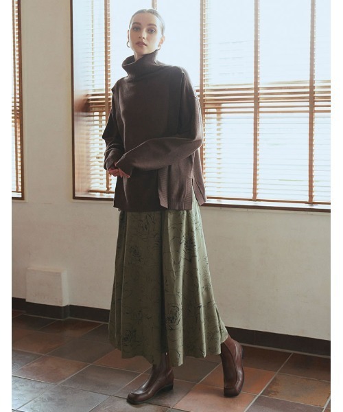 Re:EDIT（リエディ）の「スクエアトゥミドルブーツ（ブーツ・レディース・ブラック/ブラウン/アイボリー/ボルドー/カーキ/ベージュ・LARGE/SMALL/XX-LARGE/MEDIUM/X-LARGE）」の15枚目の写真