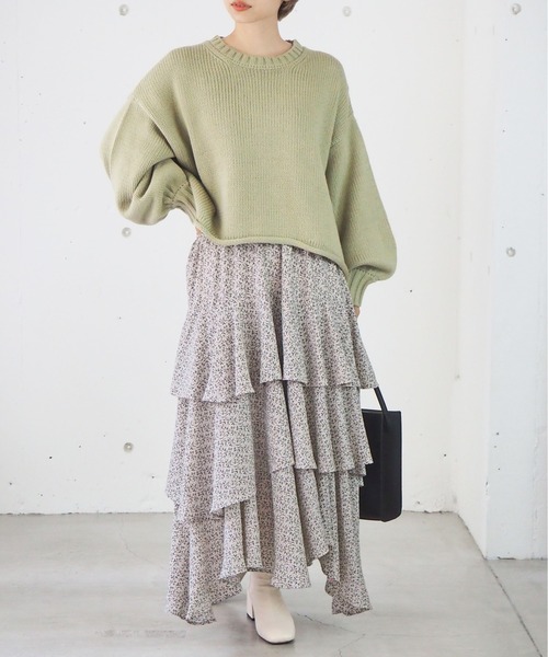 tiptop(ティップトップ)の「イレギュラーヘムロングスカート(スカート・レディース・アイボリー/ブラック/ブルー/A/B/C・FREE)」の17枚目の写真