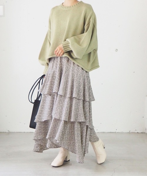 tiptop(ティップトップ)の「イレギュラーヘムロングスカート(スカート・レディース・アイボリー/ブラック/ブルー/A/B/C・FREE)」の18枚目の写真