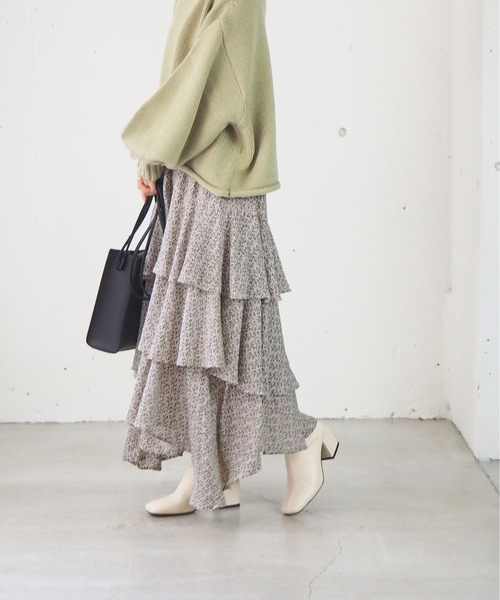 tiptop(ティップトップ)の「イレギュラーヘムロングスカート(スカート・レディース・アイボリー/ブラック/ブルー/A/B/C・FREE)」の19枚目の写真