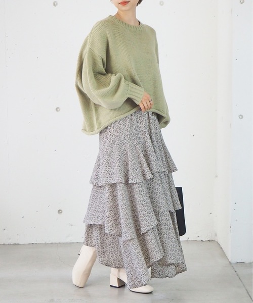 tiptop(ティップトップ)の「イレギュラーヘムロングスカート(スカート・レディース・アイボリー/ブラック/ブルー/A/B/C・FREE)」の16枚目の写真