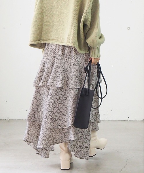 tiptop(ティップトップ)の「イレギュラーヘムロングスカート(スカート・レディース・アイボリー/ブラック/ブルー/A/B/C・FREE)」の20枚目の写真