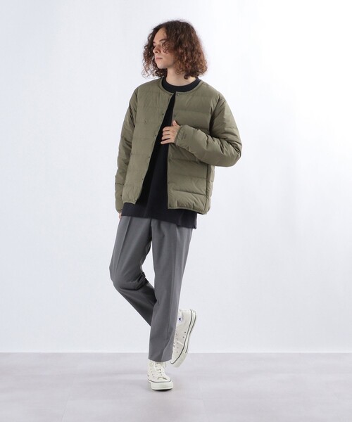 TAION（タイオン）の「【SHIPS any別注】TAION: リバーシブル ステッチレス ダウン ジャケット◇（ダウンジャケット/コート・メンズ・ブラック/ベージュ/ネイビー/オリーブ/グレー/ダークブルー/ブラック系その他・SMALL/MEDIUM/LARGE/X-LARGE）」の16枚目の写真