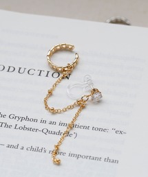 colleca la | チェーンイヤーカフ×ストーン樹脂イヤリング(イヤーカフ)