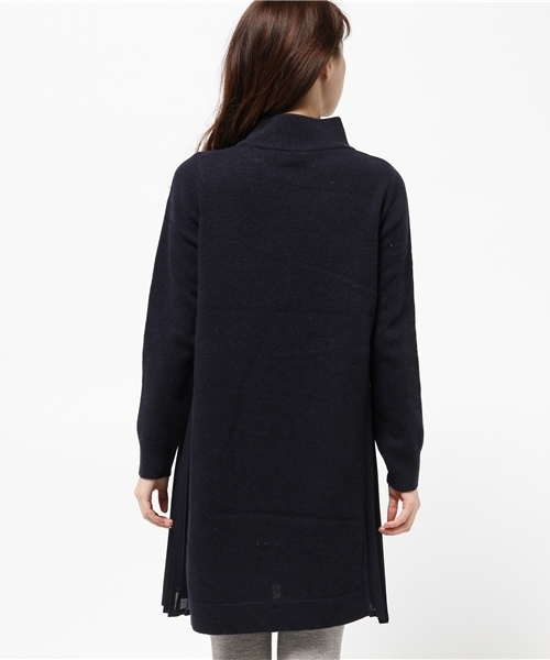 Ray BEAMS（レイビームス）の「Ray BEAMS / サイドプリーツ ニットワンピース（ワンピース・レディース・シルバー/ネイビー・ONE SIZE）」の5枚目の写真