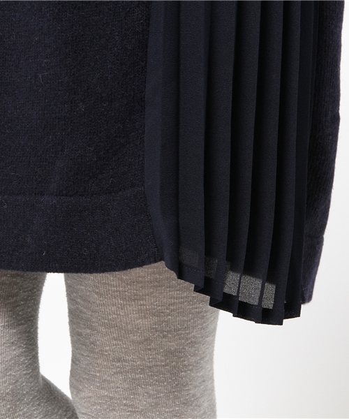 Ray BEAMS（レイビームス）の「Ray BEAMS / サイドプリーツ ニットワンピース（ワンピース・レディース・シルバー/ネイビー・ONE SIZE）」の16枚目の写真