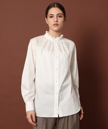 DRESSTERIOR | スタンドカラーフリルブラウス(シャツ/ブラウス)