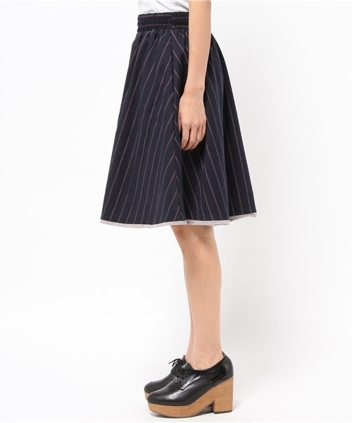 one after another NICE CLAUP（ワンアフターアナザーナイスクラップ）の「【ナイスクラップ】リバーシブルスカート（スカート・レディース・グレー/グリーン/レッド・FREE）」の11枚目の写真