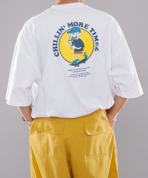 kutir（クティール）の「スケータープリントTシャツ（Tシャツ/カットソー・メンズ・ホワイト/ブラック/イエロー・LARGE/MEDIUM）」の11枚目の写真