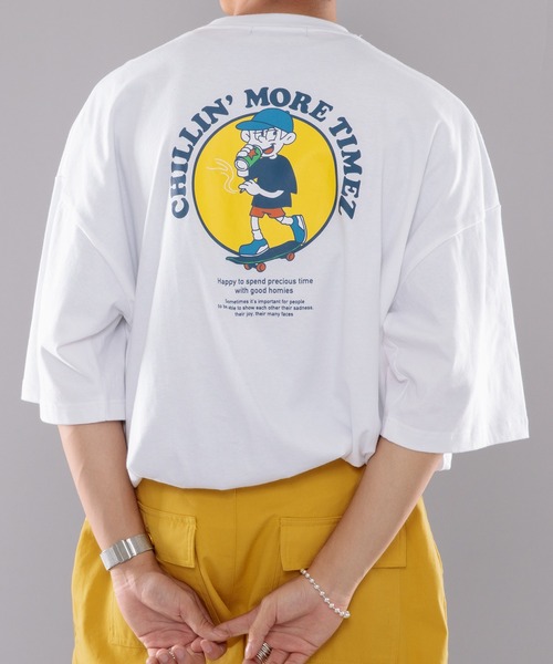 kutir（クティール）の「スケータープリントTシャツ（Tシャツ/カットソー・メンズ・ホワイト/ブラック/イエロー・LARGE/MEDIUM）」の12枚目の写真