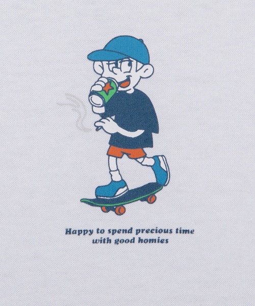 kutir（クティール）の「スケータープリントTシャツ（Tシャツ/カットソー・メンズ・ホワイト/ブラック/イエロー・LARGE/MEDIUM）」の13枚目の写真