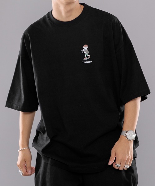 kutir（クティール）の「スケータープリントTシャツ（Tシャツ/カットソー・メンズ・ホワイト/ブラック/イエロー・LARGE/MEDIUM）」の18枚目の写真
