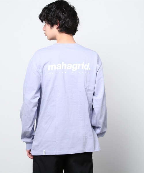 MAHAGRID（マハグリッド）の「『mahagrid/マハグリッド』ORIGIN LOGO LS TEE/オリジンロゴ 長袖Tシャツ（Tシャツ/カットソー・レディース・ホワイト/チャコールグレー/ブラック/グレー/ブルー/ネイビー/パープル/A/ピンク・S/M/L/XL）」の7枚目の写真