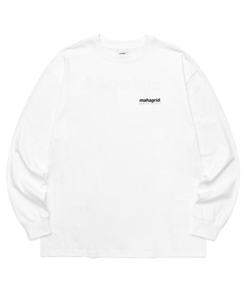 MAHAGRID（マハグリッド）の「『mahagrid/マハグリッド』ORIGIN LOGO LS TEE/オリジンロゴ 長袖Tシャツ（Tシャツ/カットソー・レディース・ホワイト/チャコールグレー/ブラック/グレー/ブルー/ネイビー/パープル/A/ピンク・S/M/L/XL）」の14枚目の写真