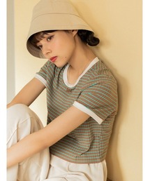 トリムボーダーTシャツ