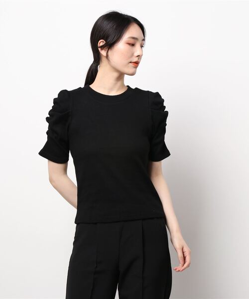 NOMAE(ノーマエ)の「【NOMAE】ギャザースリーブカットソー(Tシャツ/カットソー・レディース・ホワイト/ブラック/ベージュ/パープル・FREE)」の17枚目の写真