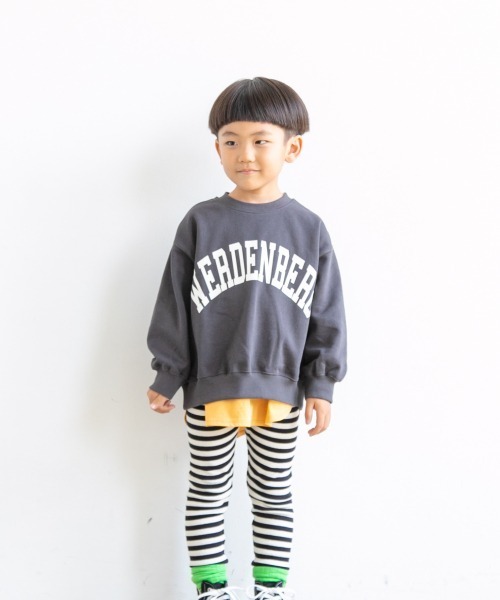 LOWRYS FARM(ローリーズファーム)の「ウラケロゴプルオーバー 215993(スウェット・キッズ・チャコールグレー/ブラウン/グレー/オフホワイト・110cm/120cm/130cm)」の3枚目の写真