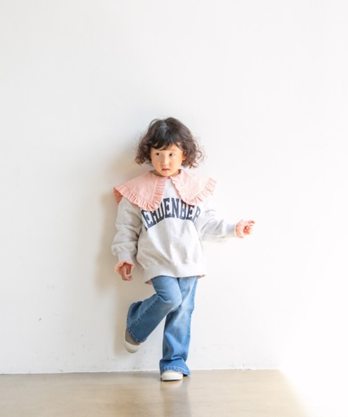 LOWRYS FARM(ローリーズファーム)の「ウラケロゴプルオーバー 215993(スウェット・キッズ・チャコールグレー/ブラウン/グレー/オフホワイト・110cm/120cm/130cm)」の18枚目の写真