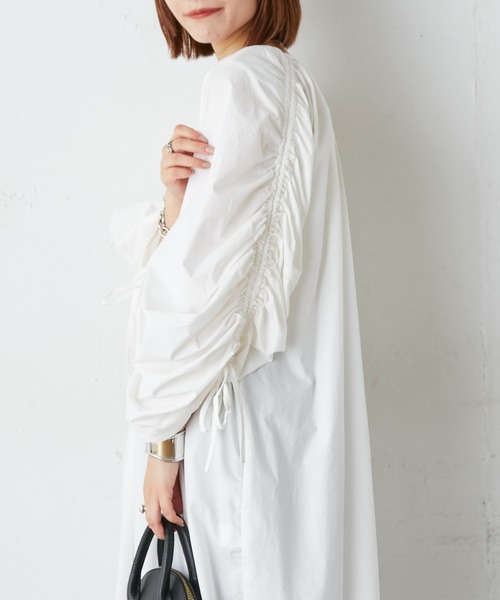 CIAOPANIC TYPY(チャオパニックティピー)の「ギャザースリーブワンピース(ワンピース・レディース・ホワイト/ブラック/グリーン・ONE SIZE)」の21枚目の写真