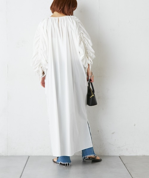 CIAOPANIC TYPY(チャオパニックティピー)の「ギャザースリーブワンピース(ワンピース・レディース・ホワイト/ブラック/グリーン・ONE SIZE)」の17枚目の写真