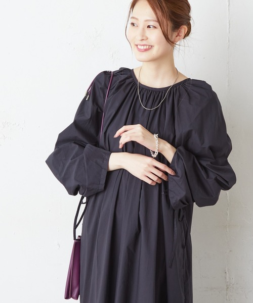 CIAOPANIC TYPY(チャオパニックティピー)の「ギャザースリーブワンピース(ワンピース・レディース・ホワイト/ブラック/グリーン・ONE SIZE)」の9枚目の写真